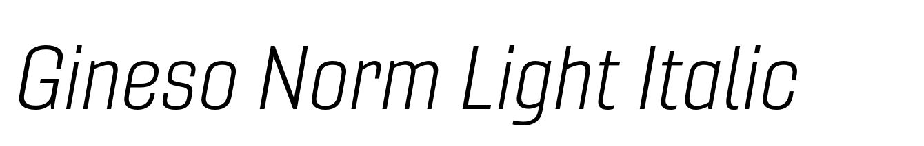 Gineso Norm Light Italic